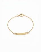 Pulseira Chapa Infantil em Ouro Amarelo 18K