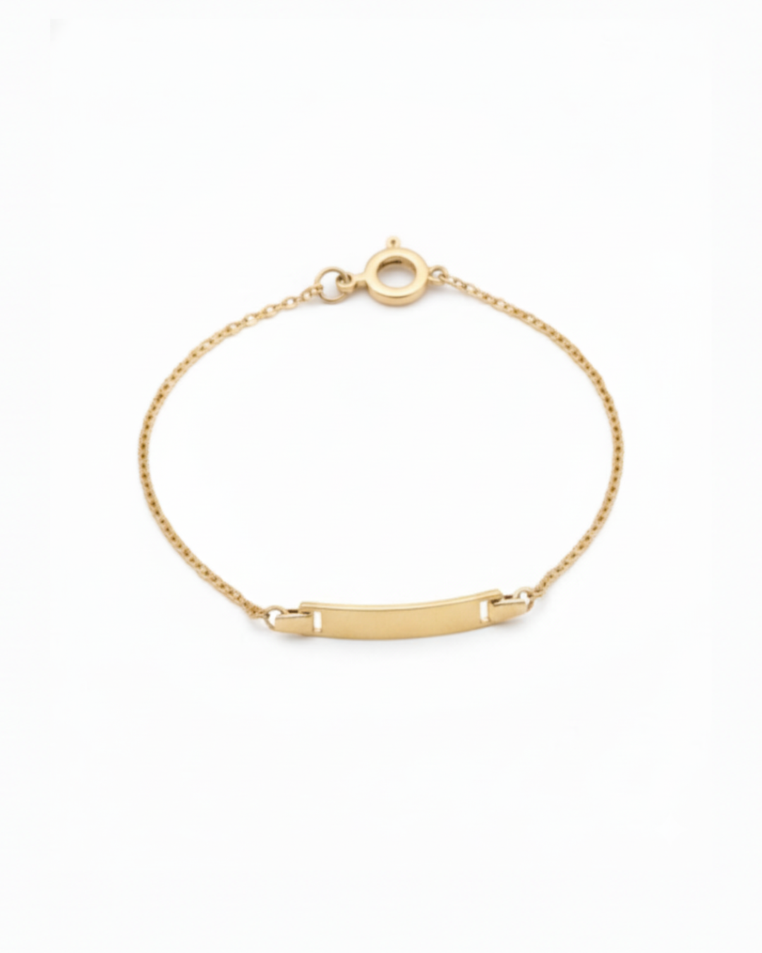 Pulseira Chapa Infantil em Ouro Amarelo 18K