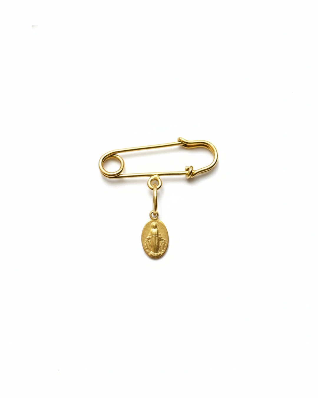 Alfinete Nossa Senhora Graças em Ouro Amarelo 18K