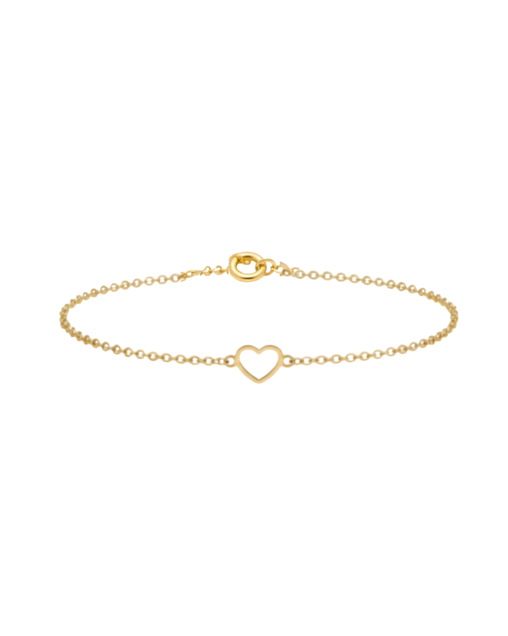 Pulseira Coração em Ouro Amarelo 18K