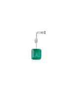 Pingente Clips Esmeralda e Diamantes em Ouro Branco 18K