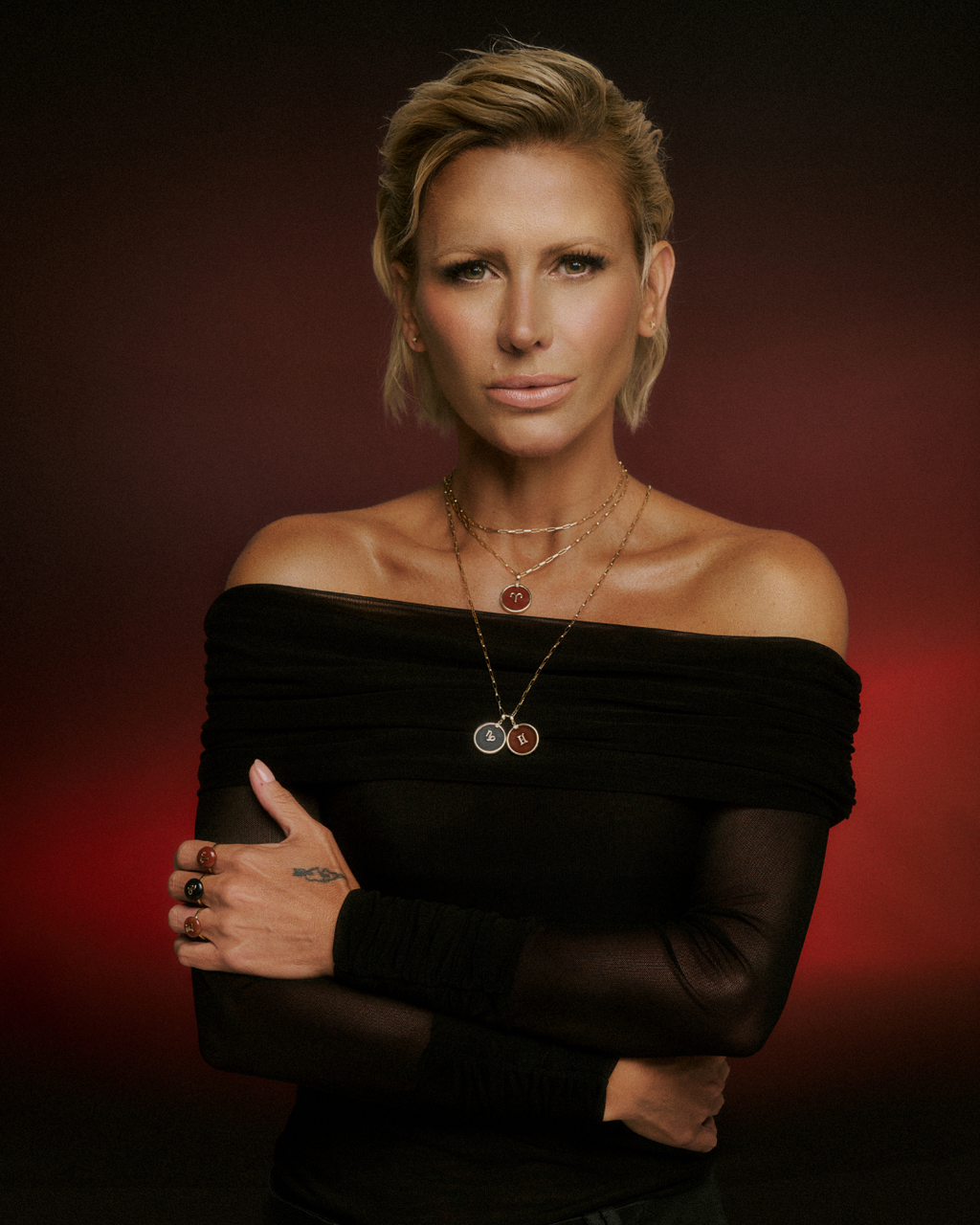 Pingente GÊMEOS Ágata Marrom em Ouro Amarelo 18k - Collab Mônica Salgado