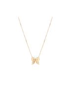 Colar Borboleta M em Ouro 18K e 4 Diamantes - Collab Duda
