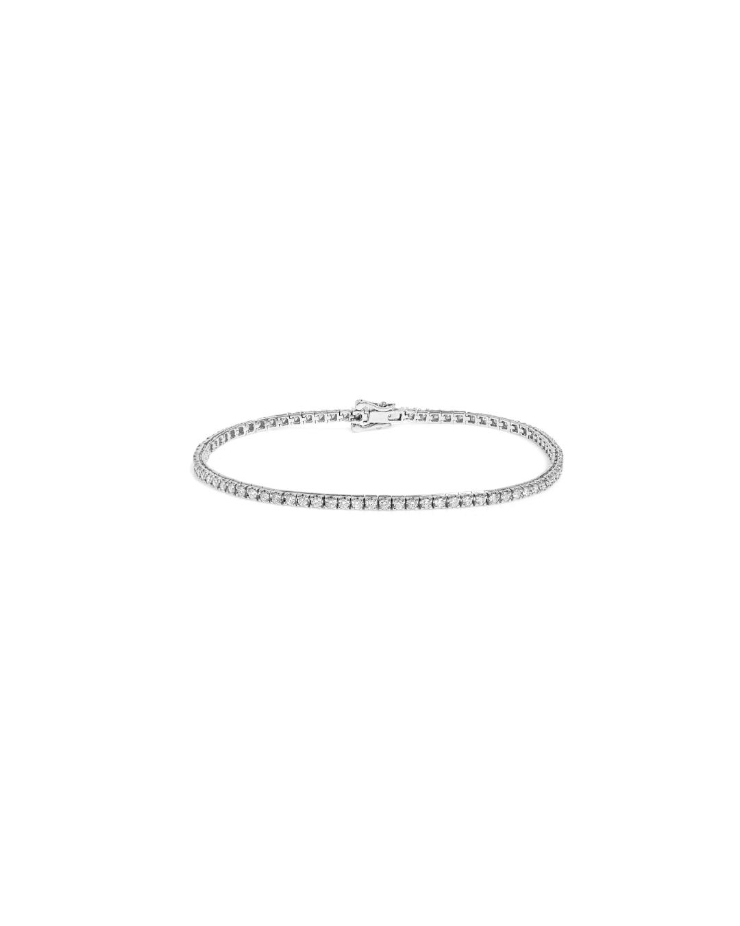Pulseira Riviera Diamantes 4 pts cada - 2.96ct em Ouro Branco 18K