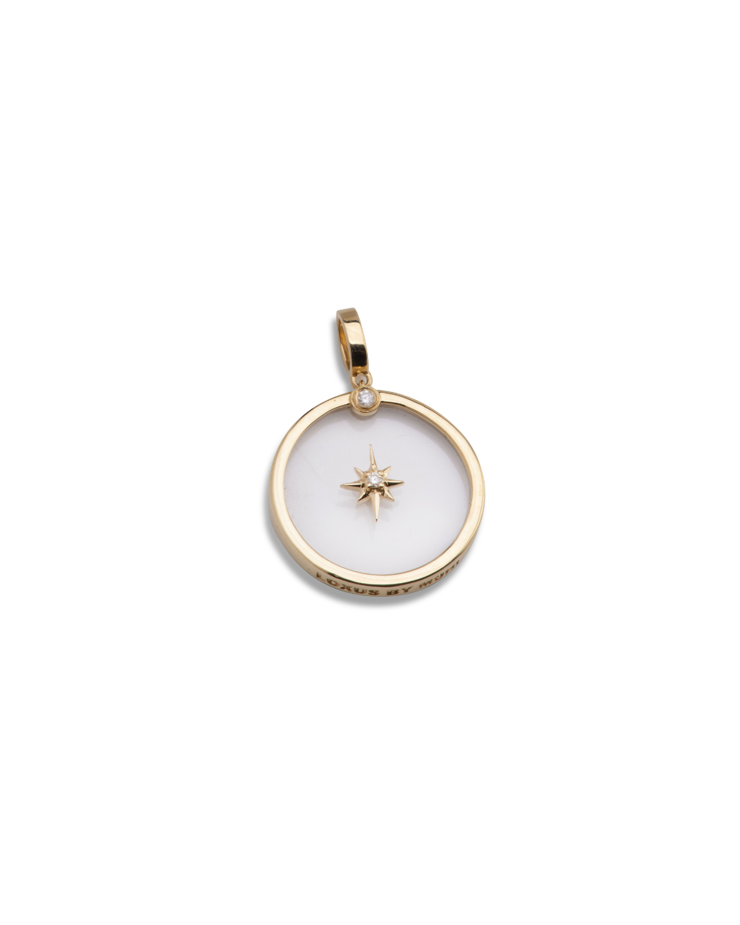 Pingente ESTRELA Quartzo Branco em Ouro 18k - Collab Mônica Salgado