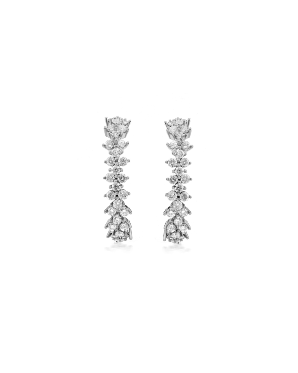 Brinco EARHOOK Diamantes 1.85ct em Ouro Branco 18K