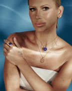 Pingente PEIXES Lápiz Lazuli e Diamante em Ouro Amarelo 18k - Collab Mônica Salgado