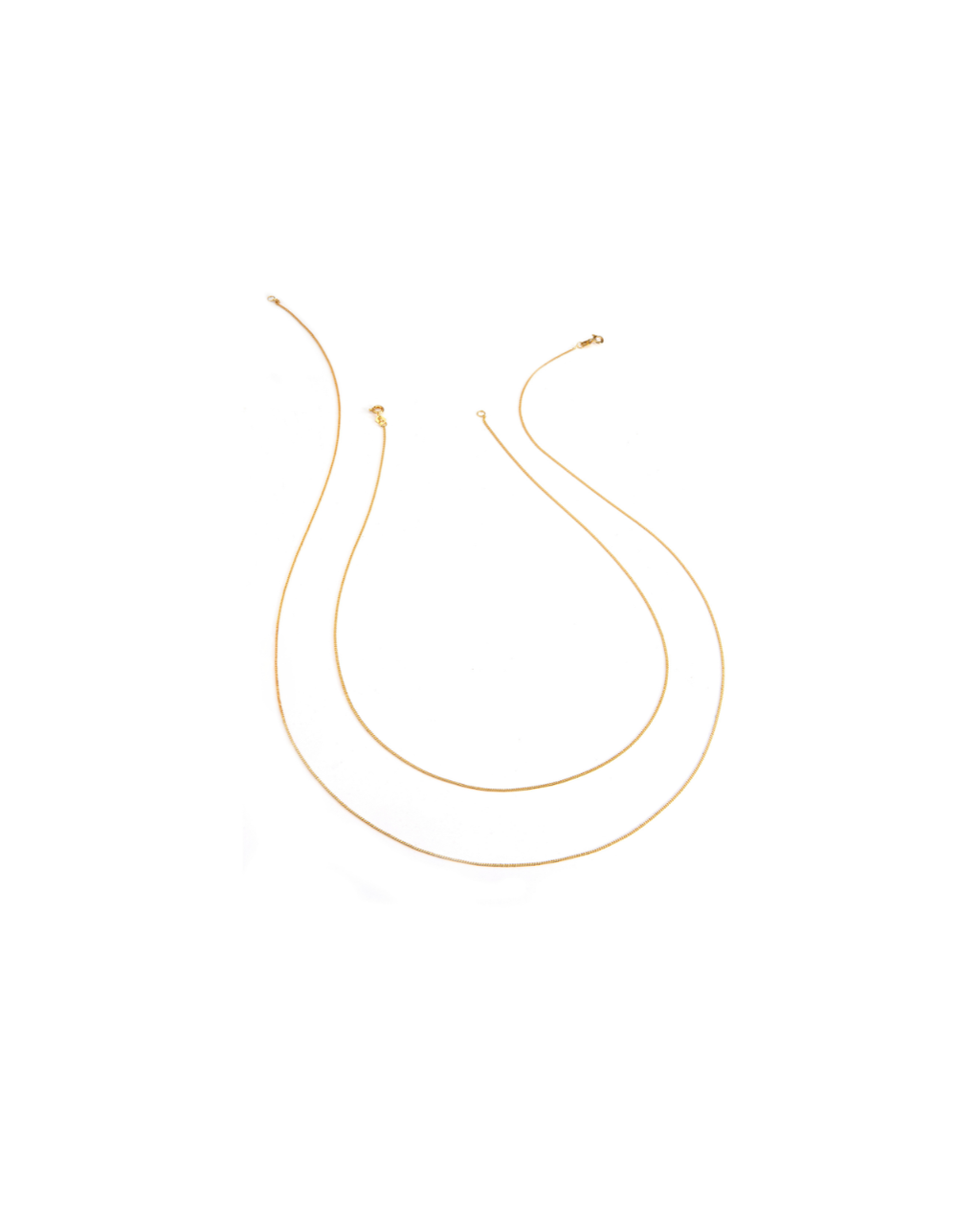 Corrente FINA Curta 40cm em Ouro 18K - Collab Mônica Salgado