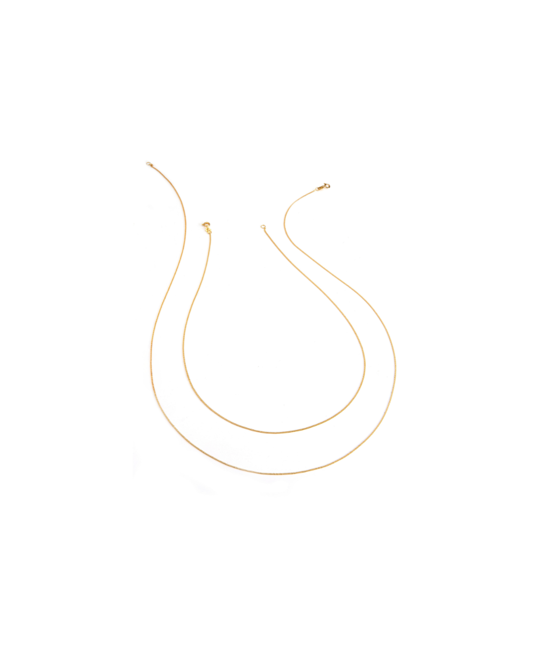 Corrente FINA Curta 40cm em Ouro 18K - Collab Mônica Salgado