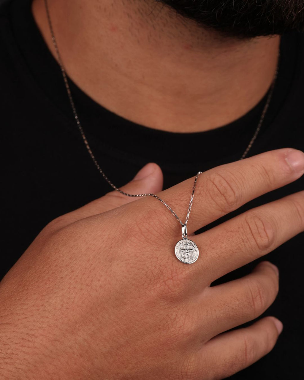 Corrente São Bento em Ouro Branco 18K
