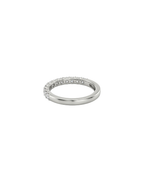 Meia Aliança Diamantes em Ouro Branco 18K