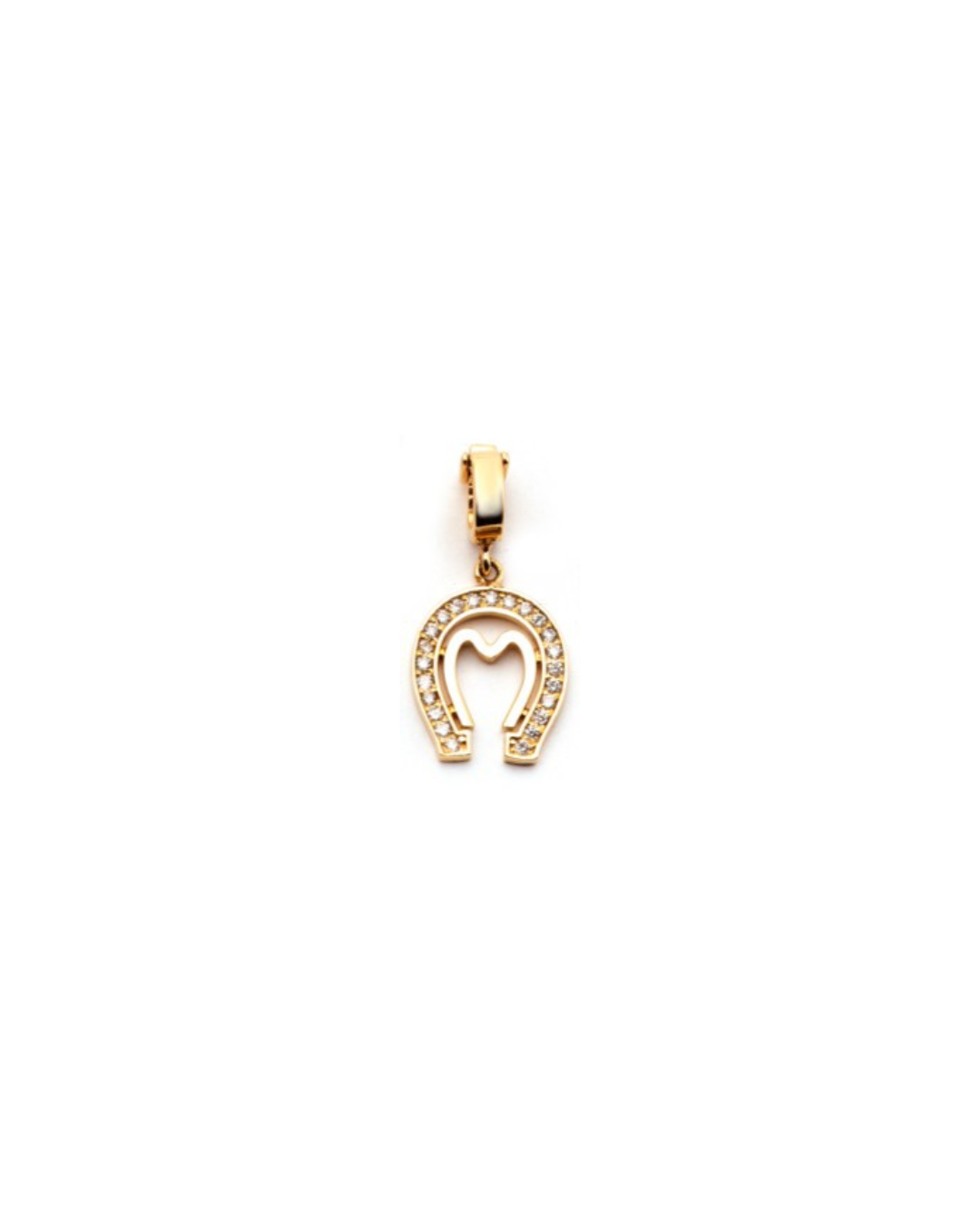 Pingente Ferradura Diamantes em Ouro 18K