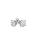 Brinco Solitário Diamante em Ouro Branco 18K