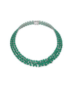 Colar Primavera Esmeraldas em Ouro Branco 18K