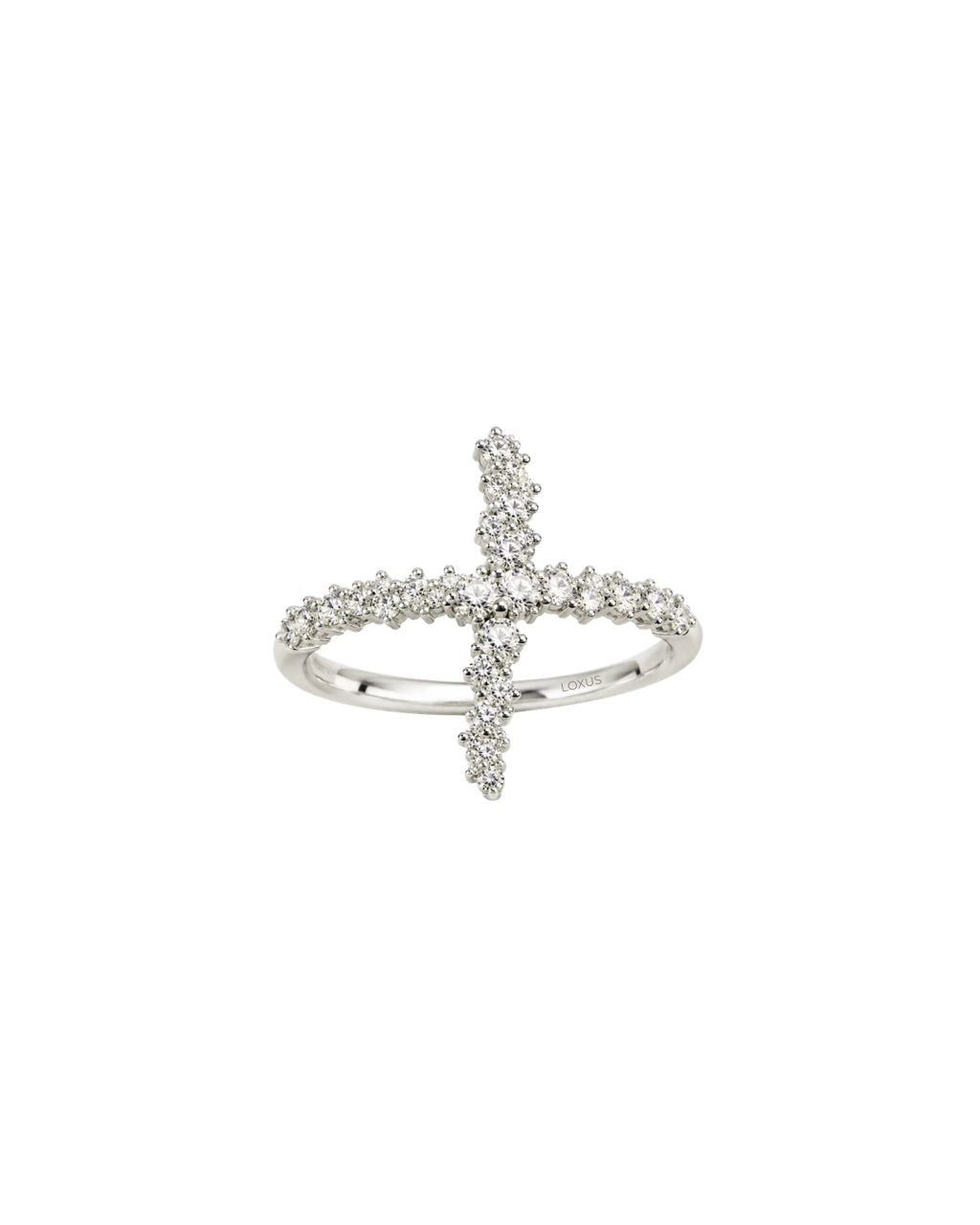 Anel X Silvia Diamantes em Ouro Branco 18K