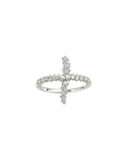 Anel X Silvia Diamantes em Ouro Branco 18K