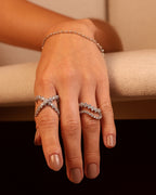 Anel X Silvia Diamantes em Ouro Branco 18K