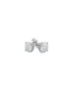 Brinco Solitário Diamante em Ouro Branco 18K