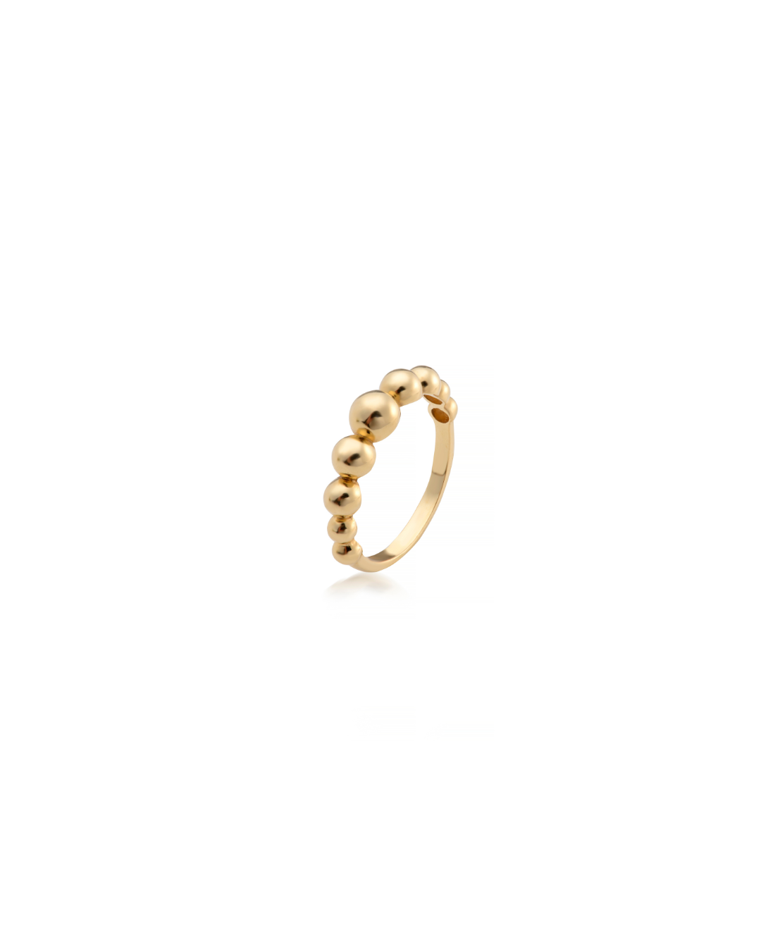 Anel Esferas 9 Bolinhas em Ouro 18K
