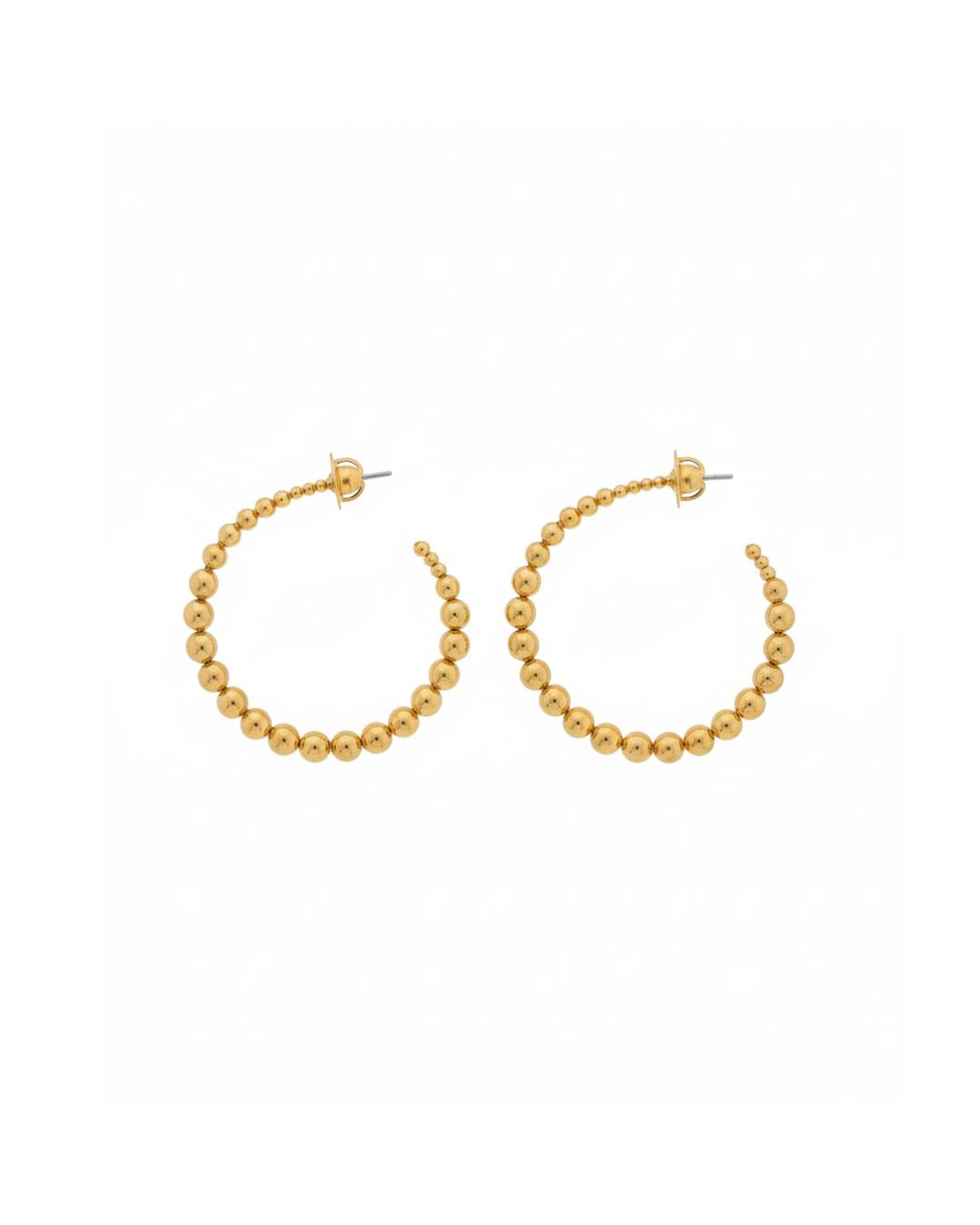 Brinco Argola Esferas G em Ouro Amarelo 18K