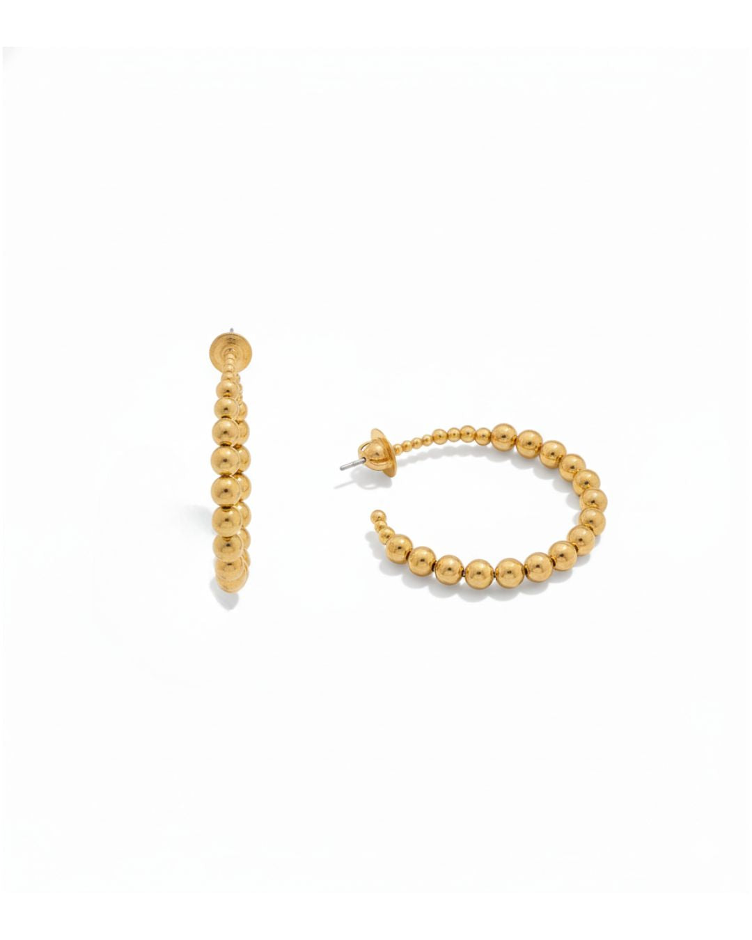 Brinco Argola Esferas G em Ouro Amarelo 18K