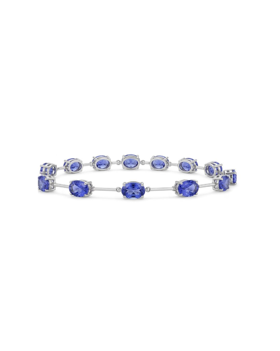 Pulseira Riviera Tanzanita em Ouro Branco 18K