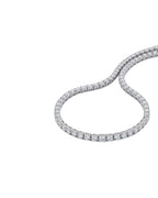 Colar Riviera Curta em Ouro Branco 18K