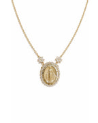 Colar Nossa Senhora Diamantes em Ouro 18K
