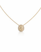 Colar Nossa Senhora M e Diamantes em Ouro 18K