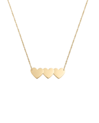 Colar Personalizável 3 Corações em Ouro 18K - Collab Lara Barreira