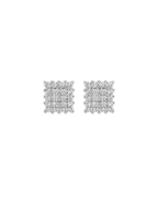 Brinco SQUARE Diamantes em Ouro Branco 18K