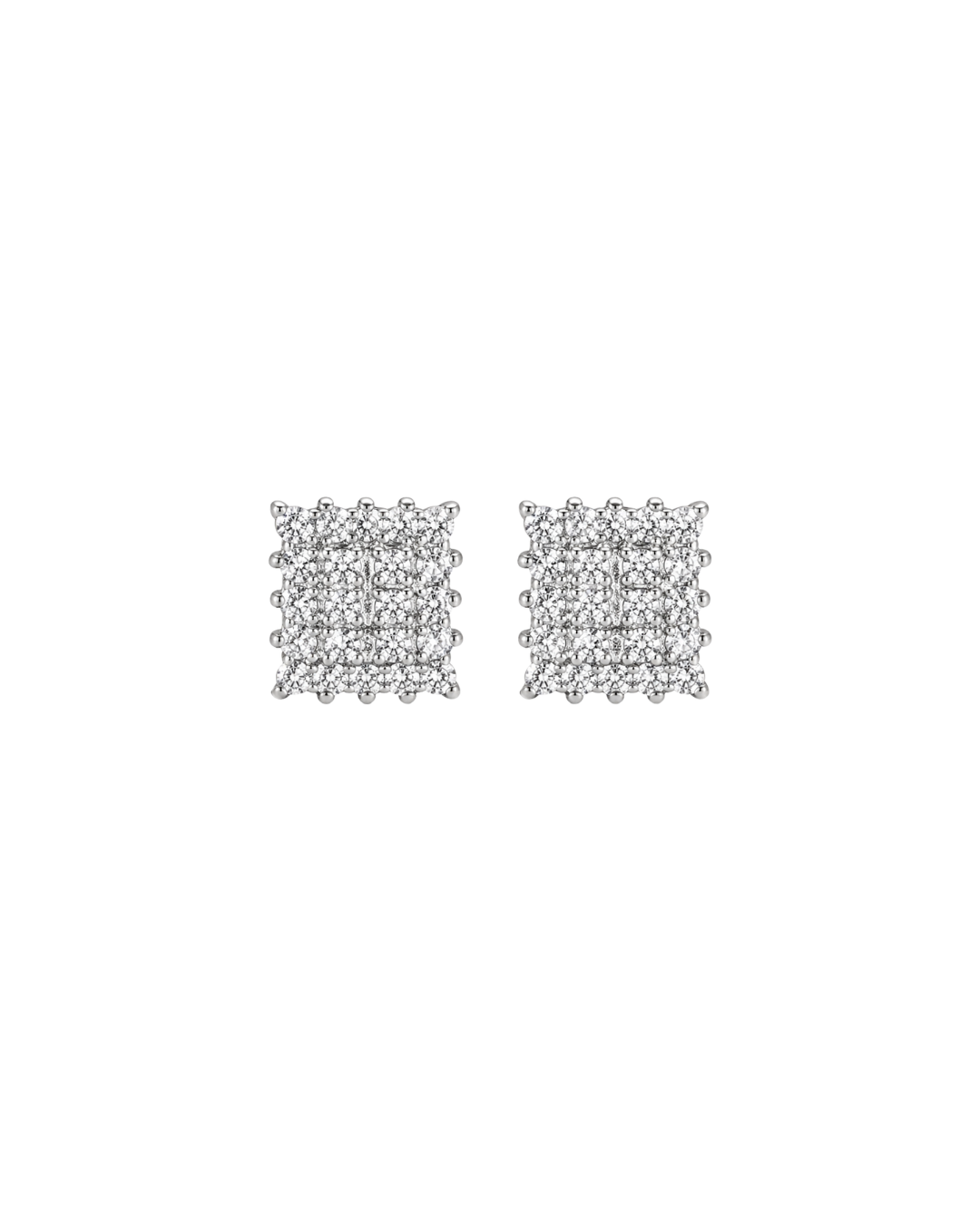 Brinco SQUARE Diamantes em Ouro Branco 18K