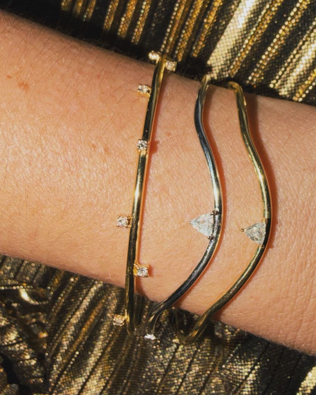 Bracelete MOMA e Diamante Trilhon em Ouro 18K