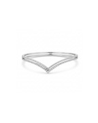 Bracelete V Diamantes em Ouro Branco 18K